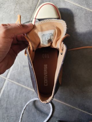 Zapatillas Converse con cuña grises y marrones