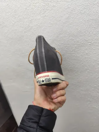 Zapatillas Converse con cuña grises y marrones