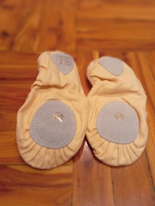 Zapatillas de ballet media punta de tela, talla 37