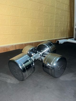 Mancuernas cromadas 9 kg (par)