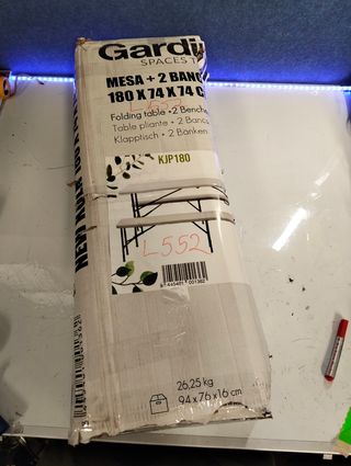 Confezione da 2 panche pieghevoli Gardiun 180 cm