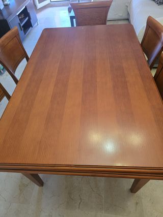 Mesa comedor y 6 sillas madera