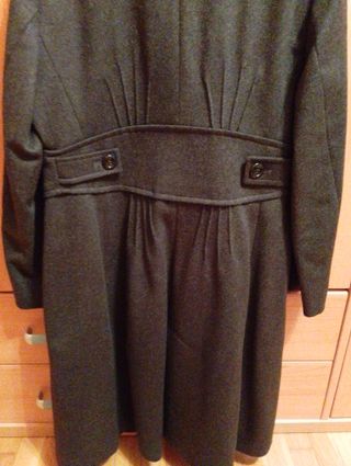 Abrigo Zara Mujer Gris/Negro Talla M