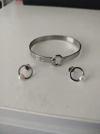 Pack Pulsera y Pendientes Lotus Plata