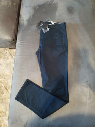 Pantalón chino azul talla 38