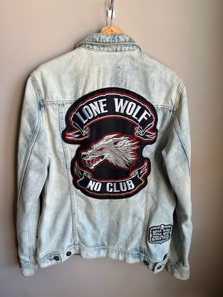Chaqueta vaquera hombre con parches