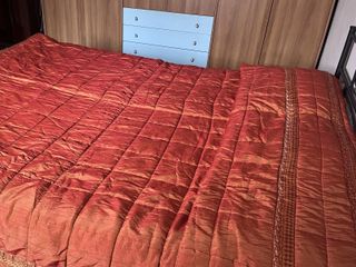 Trapunta cotone lucido arancione