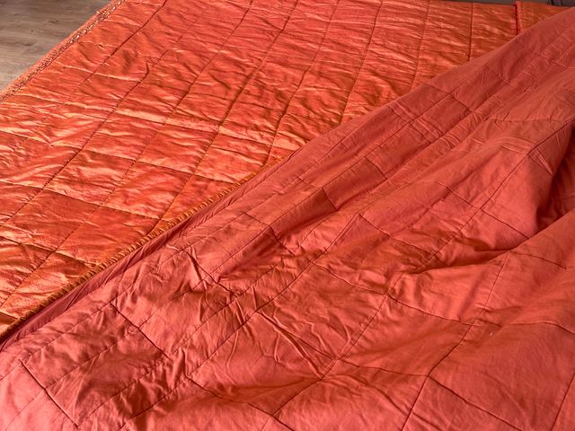 Trapunta cotone lucido arancione