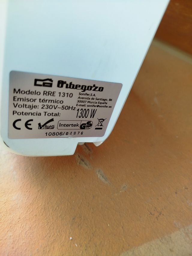 Radiador Eléctrico Orbegozo 1300W