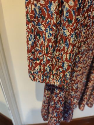 Vestido Mango Talla S Estampado Flores