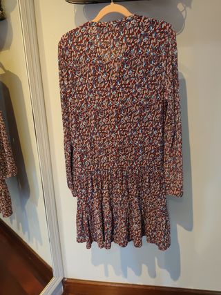 Vestido Mango Talla S Estampado Flores