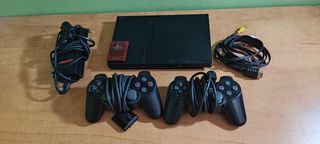 Consola PlayStation 2 slim con dos mandos 