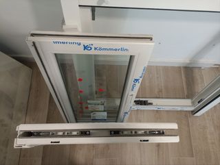Ventana PVC Blanco 2 hojas 79x96 cm