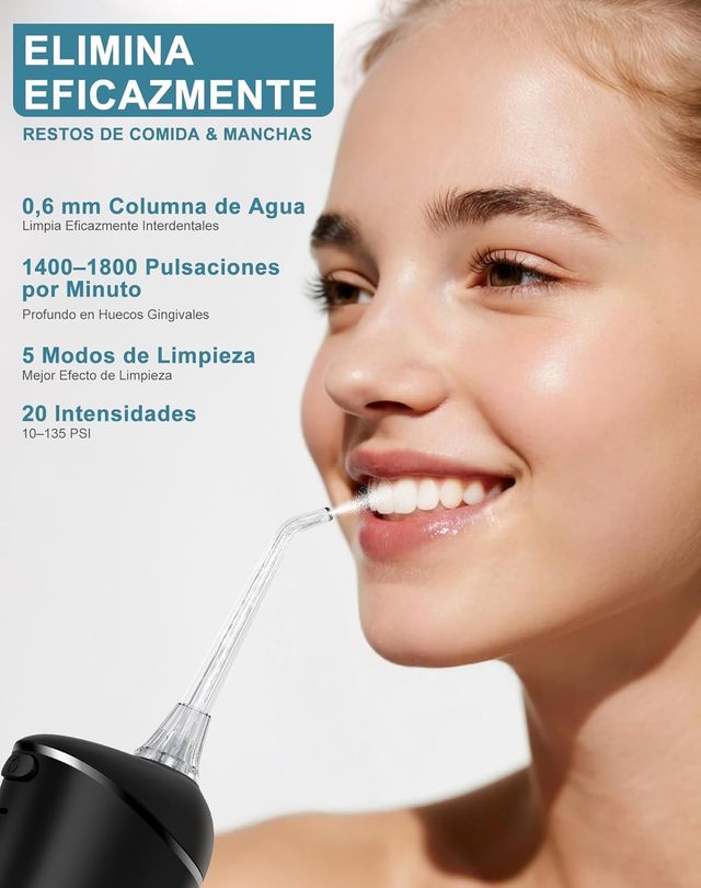 Irrigador Dental Inalámbrico 5 Modos USB