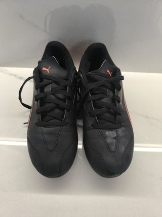 Botas de fútbol Puma niño negras