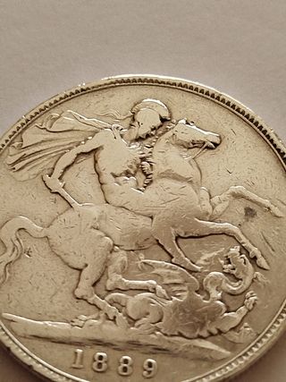 moneda 1 corona de plata año 1889