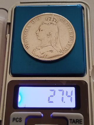 moneda 1 corona de plata año 1889