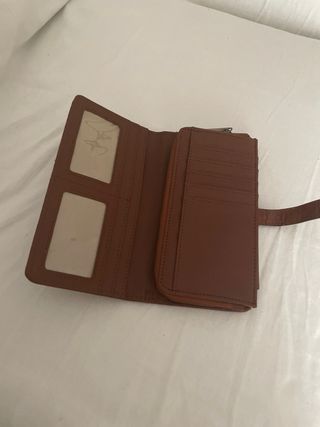 Cartera Marrón imitación piel cocodrilo 
