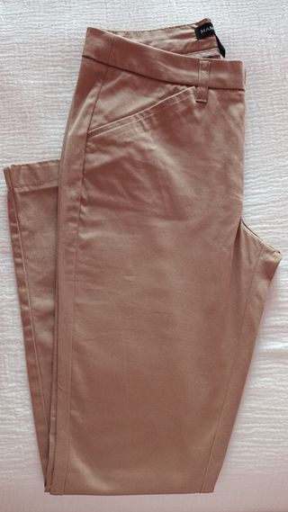 Pantalón Mango Beige Talla 34