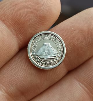 100 Pesetas 1989 plata Quinto Centenario