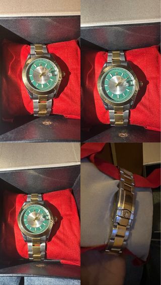 Reloj Oro y Verde Hombre