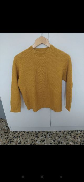 Jersey lana cuello alto amarillo Talla XS