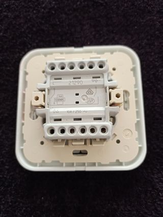 Interruptor Doble Persiana Blanco