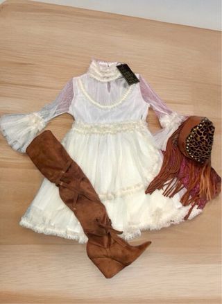 Vestido blanco boho Talla XS