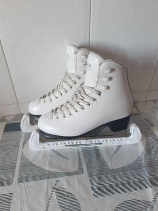 Patines de hielo blancos Oxelo talla 36