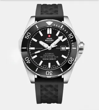 Reloj Swiss Military 1000m Automático Negro