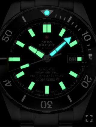 Reloj Swiss Military 1000m Automático Negro