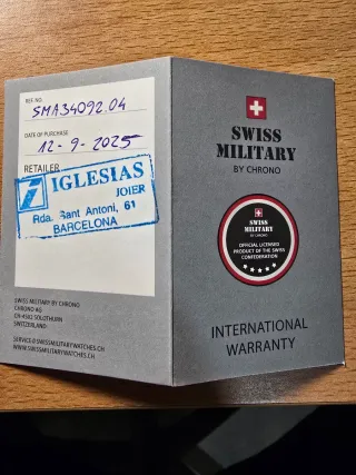 Reloj Swiss Military 1000m Automático Negro