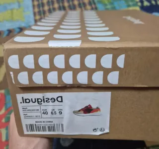 Zapatillas Desigual Talla 40 Beige/Rojo