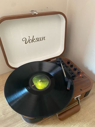 Custodia vintage per giradischi Voksun