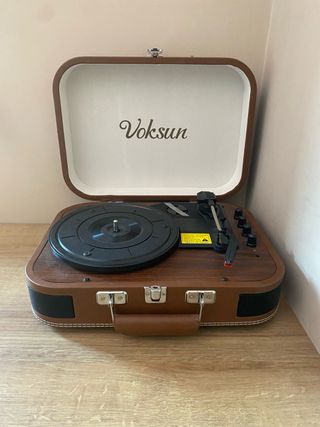 Custodia vintage per giradischi Voksun