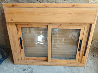 Ventana aluminio imitación madera