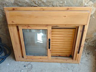 Ventana aluminio imitación madera