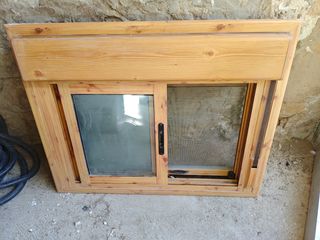 Ventana aluminio imitación madera