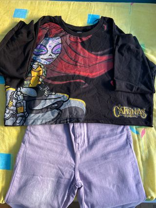 Conjunto Ropa Halloween Catrina