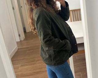 Cazadora encerada verde