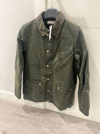 Cazadora encerada verde