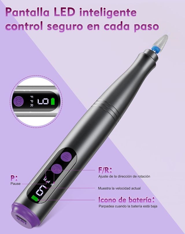 Torno Profesional Uñas 9 Velocidades