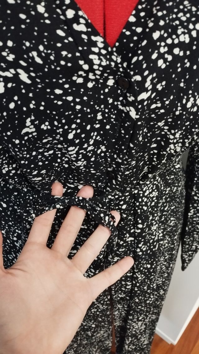 Vestido largo lunares