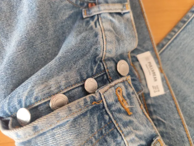 Pull&Bear Jeans Anchos Azules