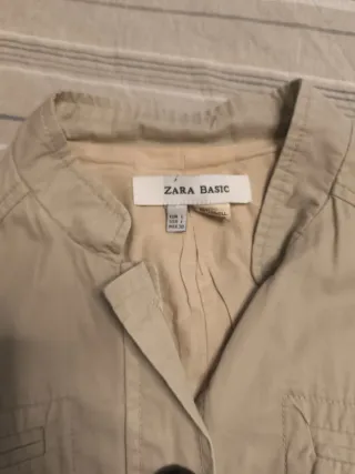 Chaqueta Zara Basic Beige Talla L