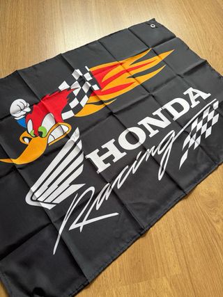 BANDERA DECORATIVA HONDA RACING HRC WOODY