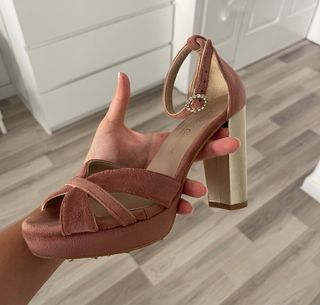 Zapatos  Dulce Castro T. 36 Rosa empolvado. 