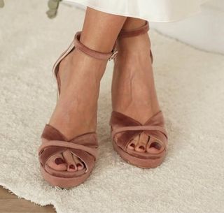 Zapatos  Dulce Castro T. 36 Rosa empolvado. 