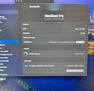 MacBook Pro M4 Max 14” 36GB 1 TB. Nanotexturizado