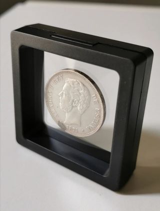 Caja expositor coleccionismo, moneda, joya, regalo